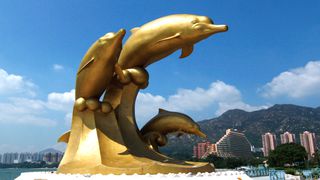 [A09] 金海豚廣場、黃金海岸沙灘、粵菜宴、壽桃牌、迪欣湖一天團